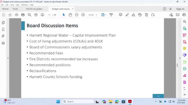 Harnett County Board discusses school funding and budget adjustments for new schools