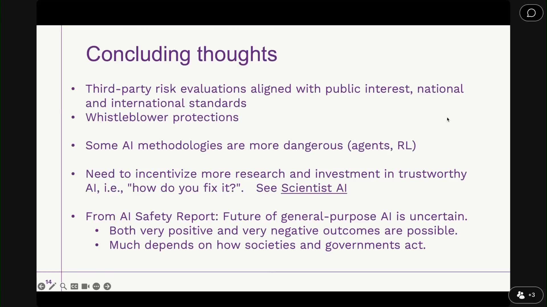 AI experts stress need for transparency and research to mitigate risks