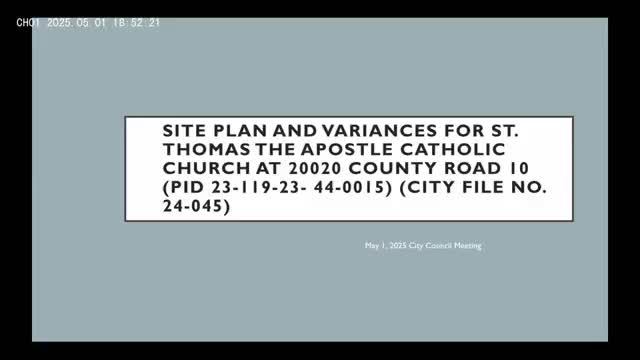 Planning commission recommends approval of Saint Thomas site plan, two variances to go to council