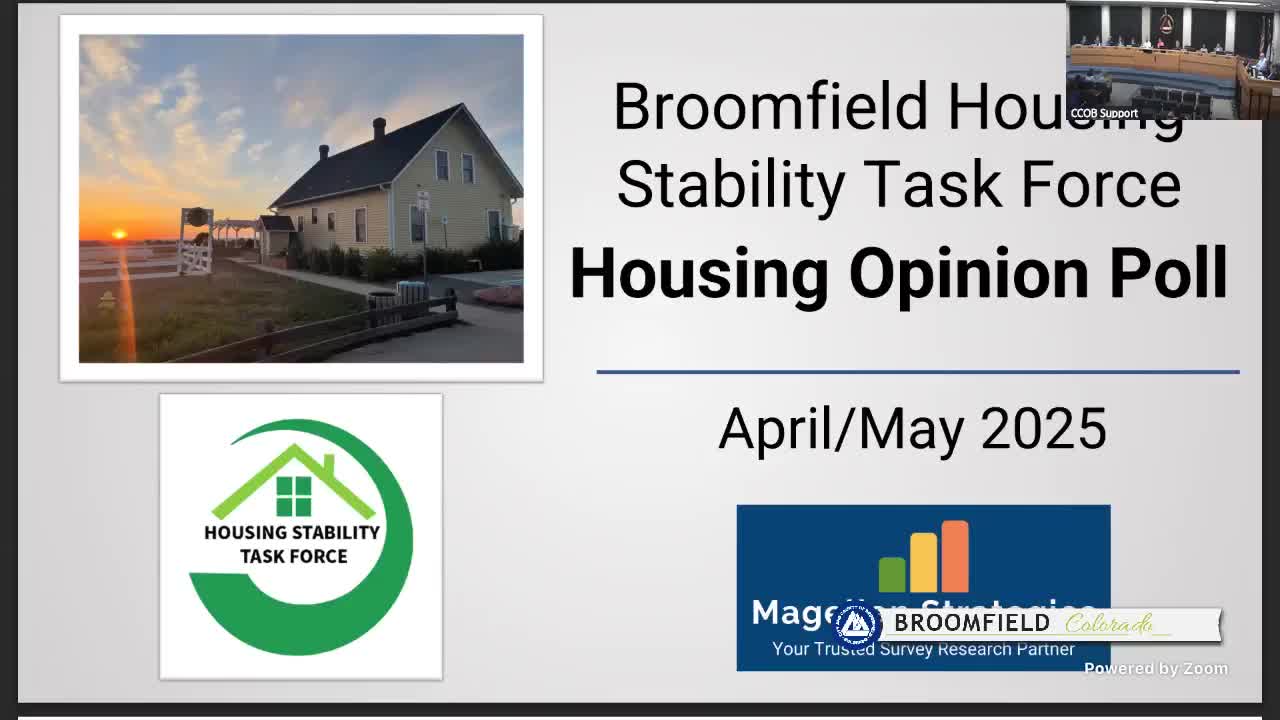 Broomfield Housing Stability Task Force presents survey results to council