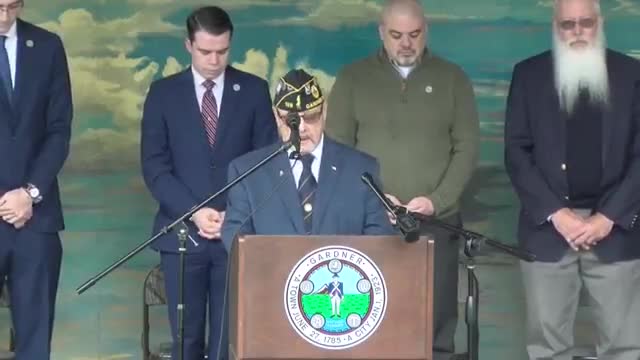 Mayor Michael Nicholson honors veterans at Gardener City Hall event