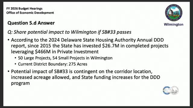 Wilmington Office of Economic Development outlines $1.8M fund strategies and consultant plans