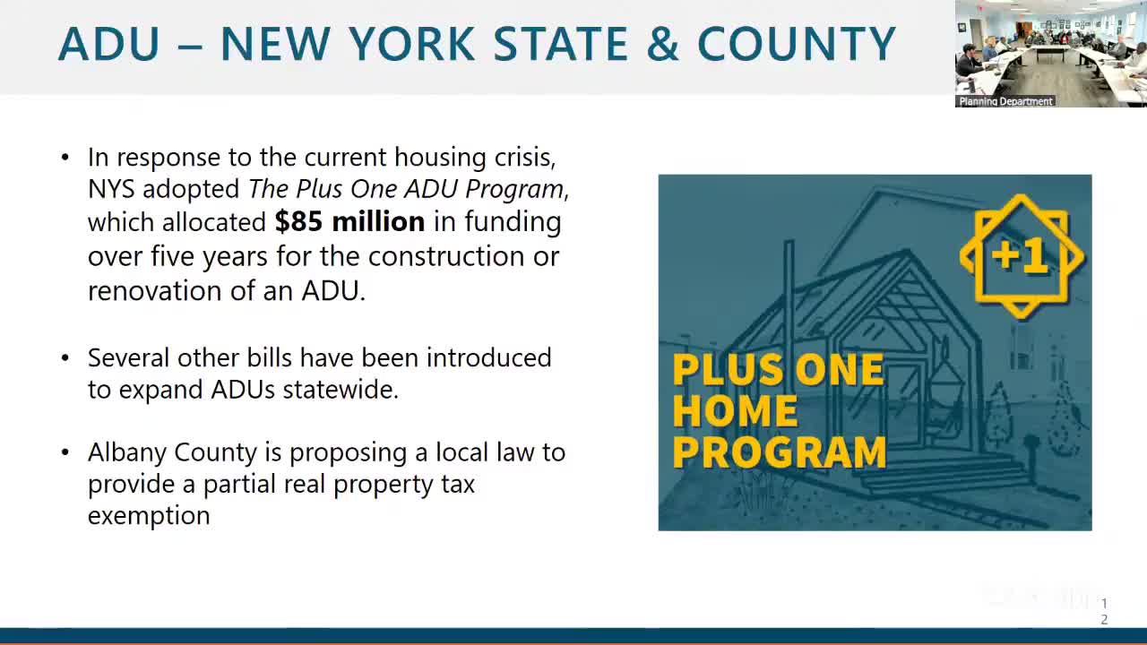 Planning Committee reviews ADU legislation amid enforcement concerns