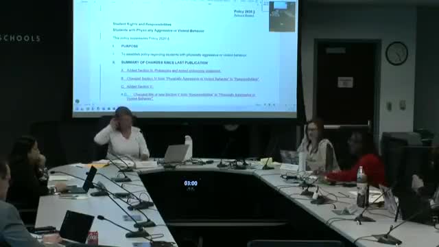 FCPS officials debate standalone policy on student violence and its integration into SR and R