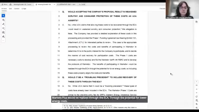 UCA debates costs and benefits in ECA proposal during regulatory hearing