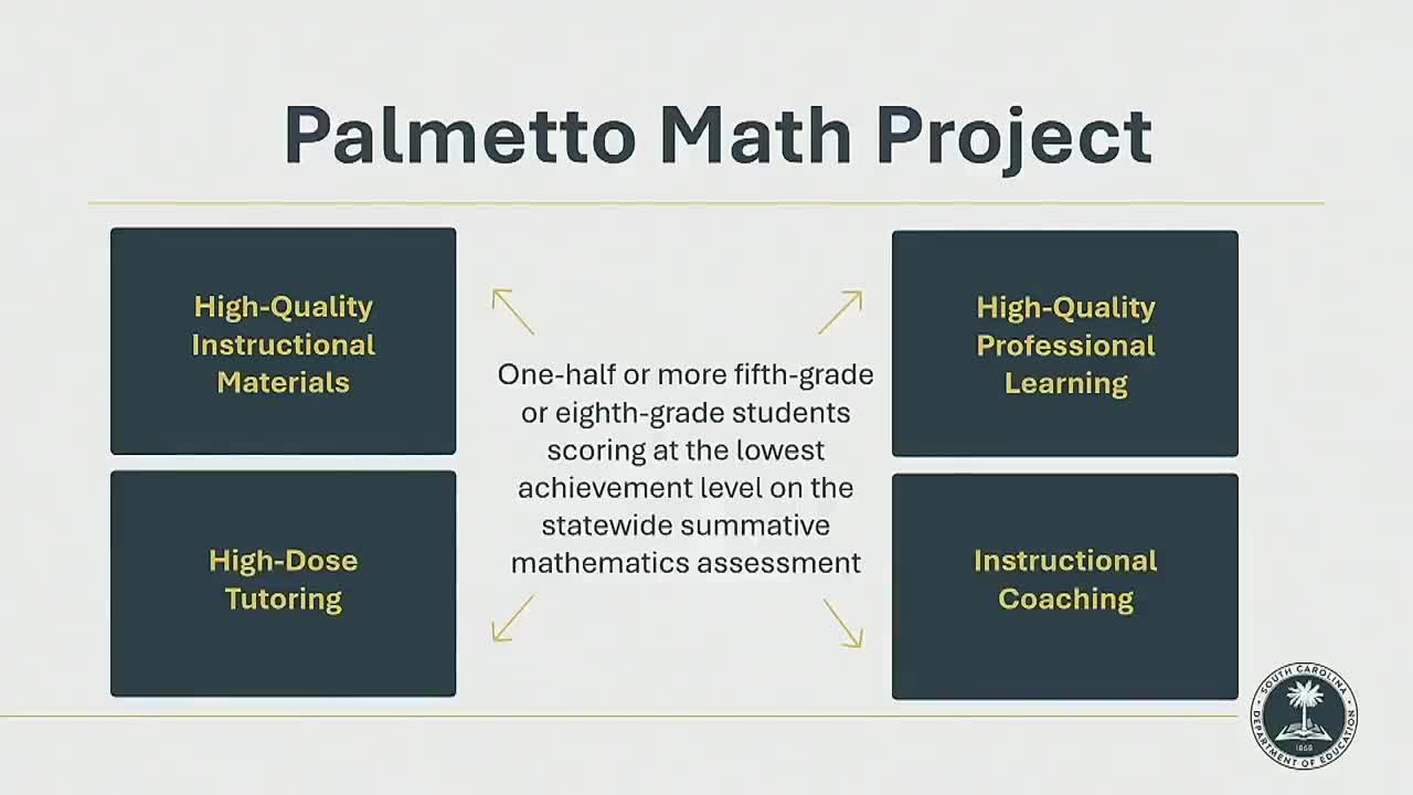 South Carolina launches Palmetto Math project and statewide community engagement program