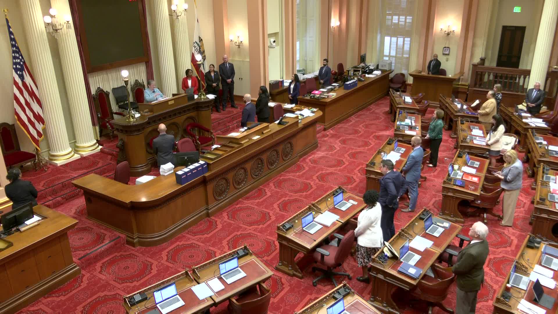 Senator Bill Dodd receives warm welcome during assembly prayer session