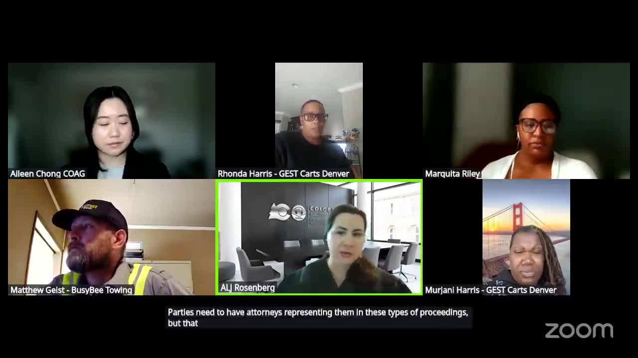 Busy Bee Towing and Cards Denver owners testify in regulatory proceeding