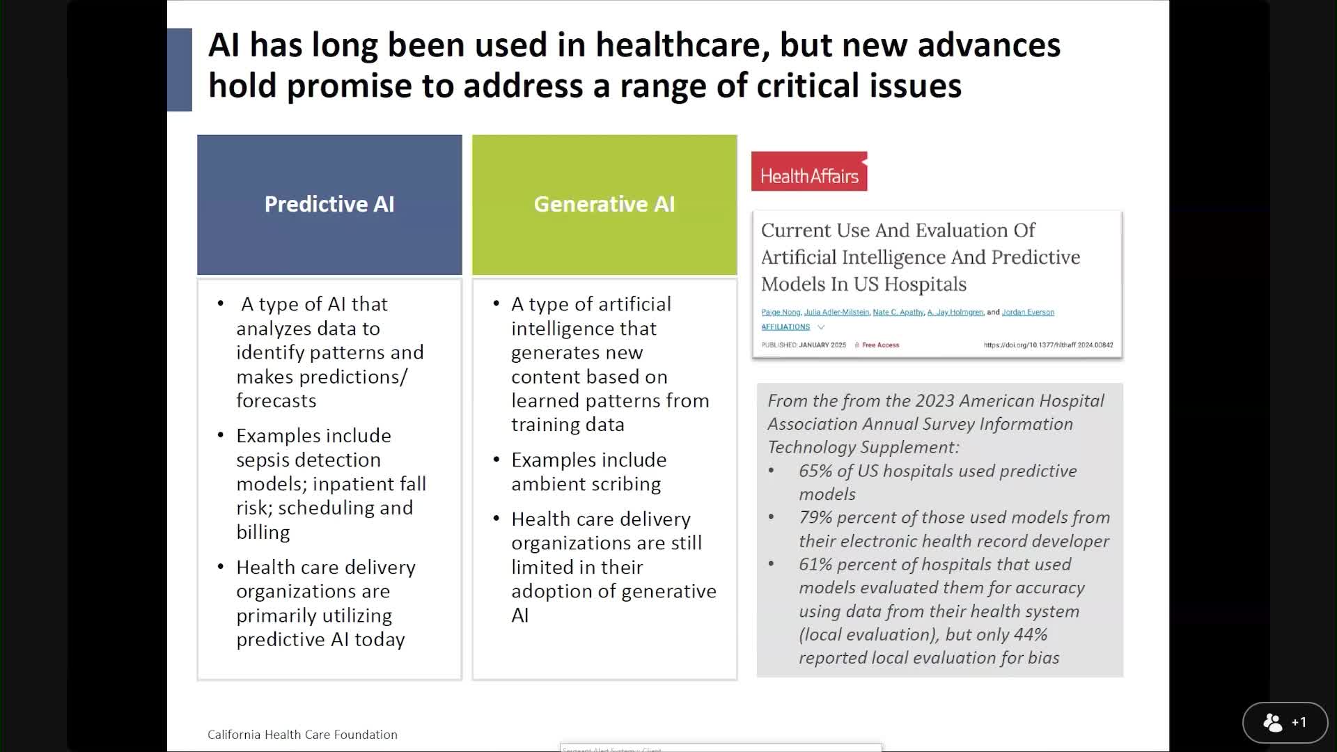Policymakers discuss AI's potential in California's health care safety net