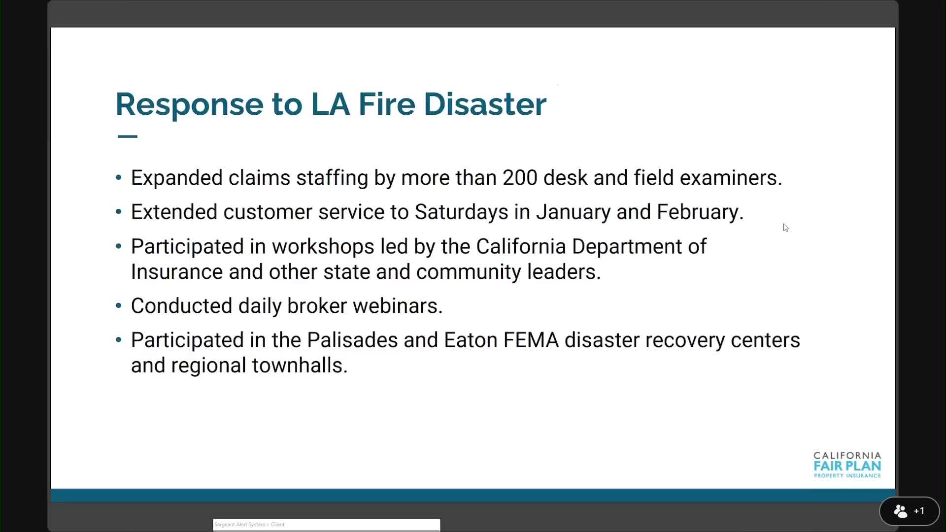 Eaton and Palisades insurers engage customers at FEMA disaster recovery centers