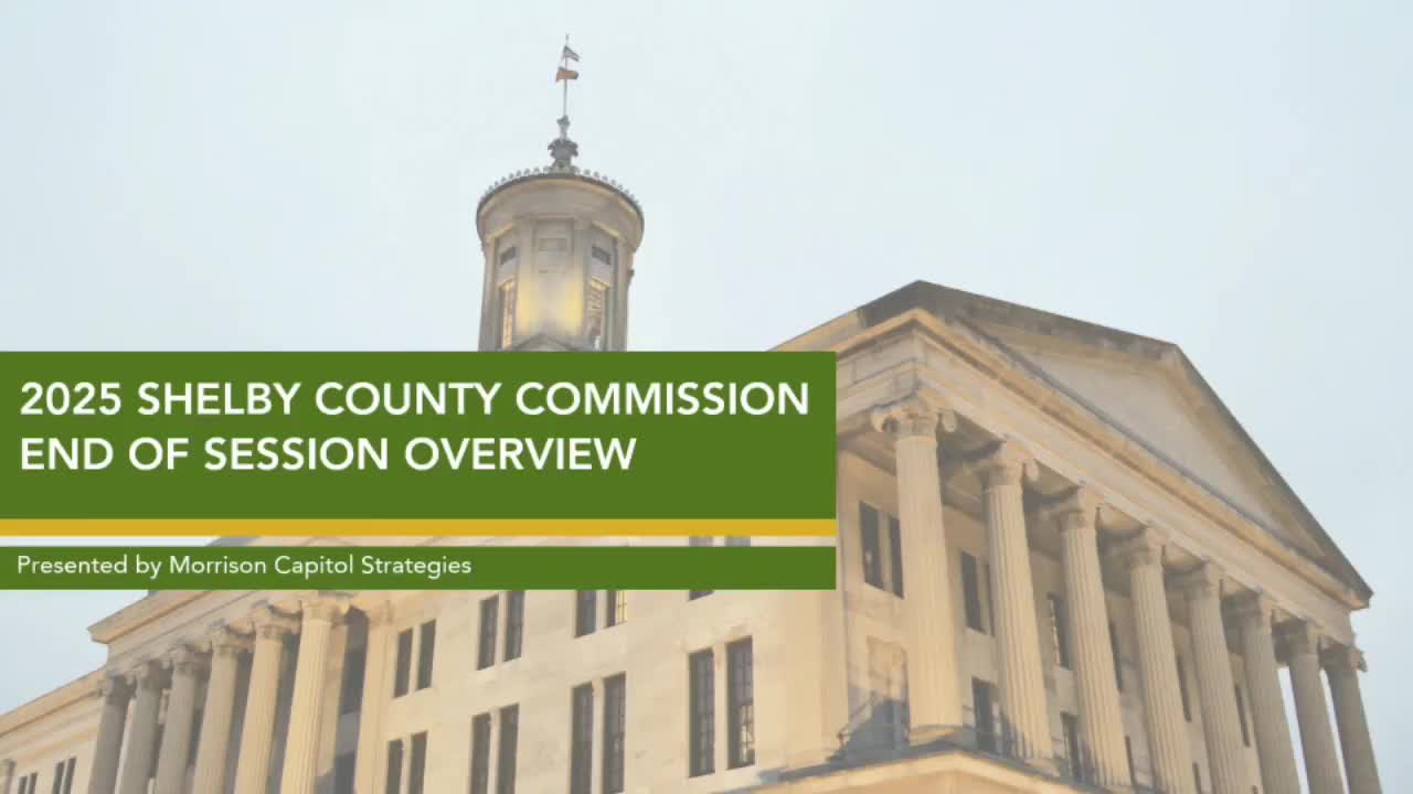 Tennessee General Assembly passes key public safety and funding measures for Shelby County