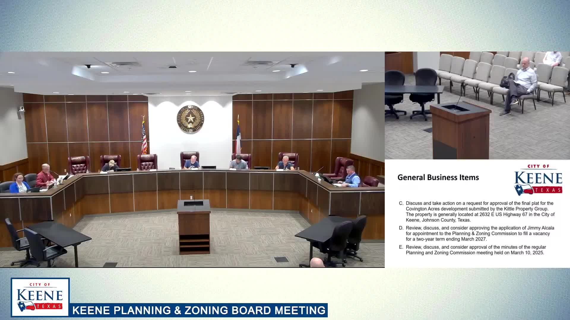 Planning and Zoning Commission recommends Jimmy Alcala for two-year appointment