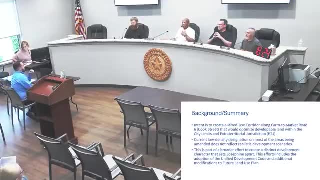 Josephine proposes mixed use development along FM 6 corridor for future growth