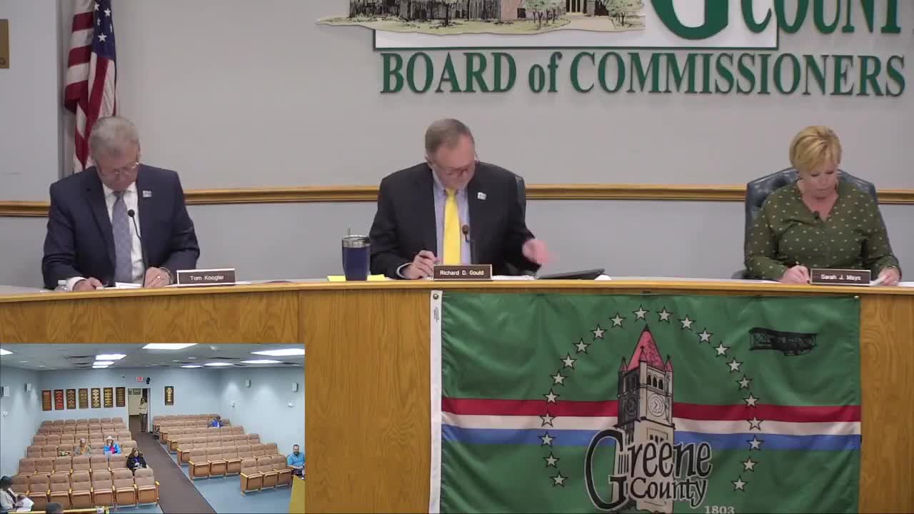 Greene County commissioners honor Monica Talkington on retirement after 30 years in child support enforcement