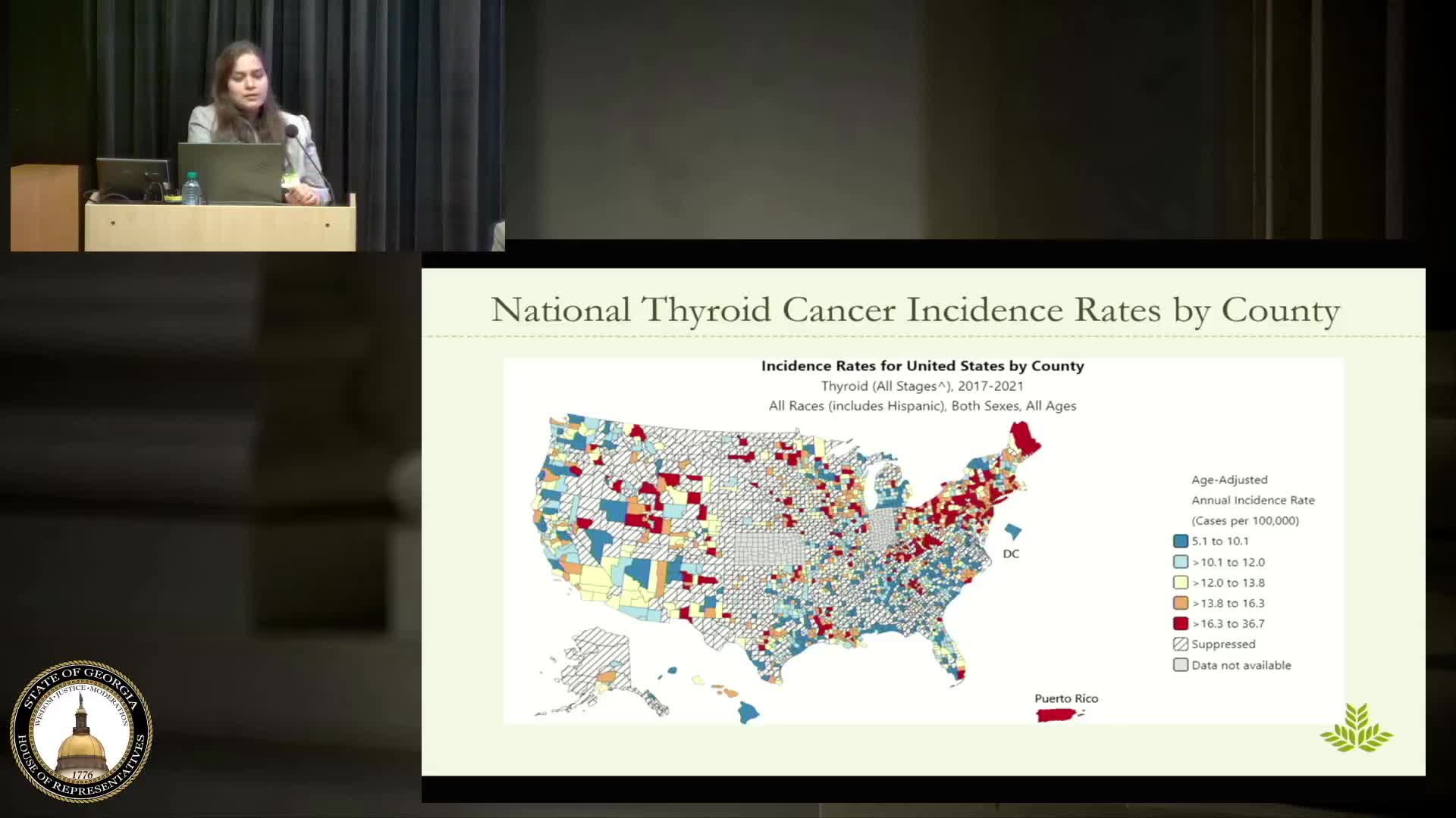 Doctor Hyde discusses thyroid cancer research at University of North Georgia event
