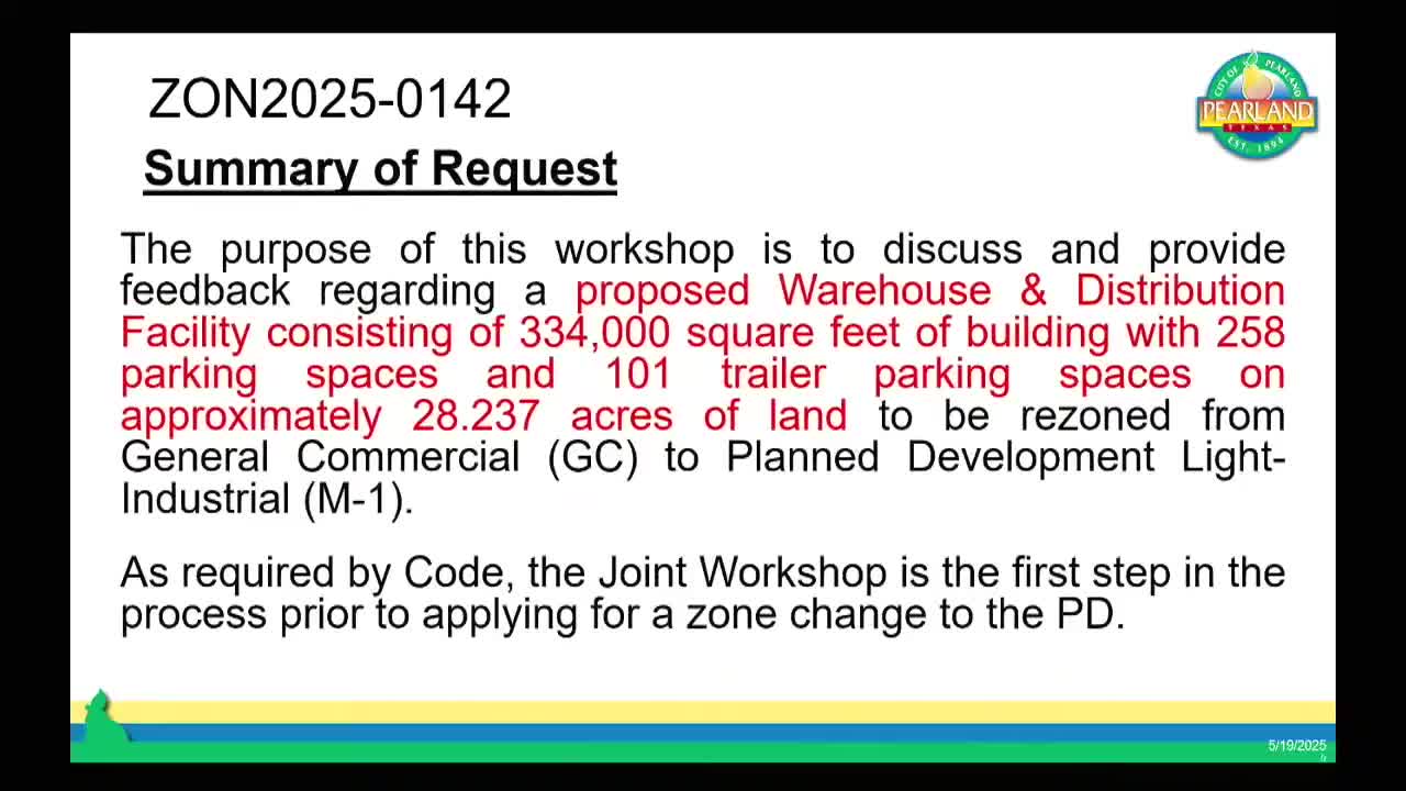 Hanover Company seeks feedback on Pearland warehouse development plan amid zoning adjustments