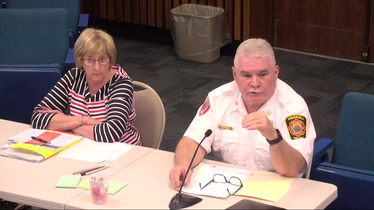 Haverhill Fire Chief presents $7.7M budget with new assistant chief position proposal