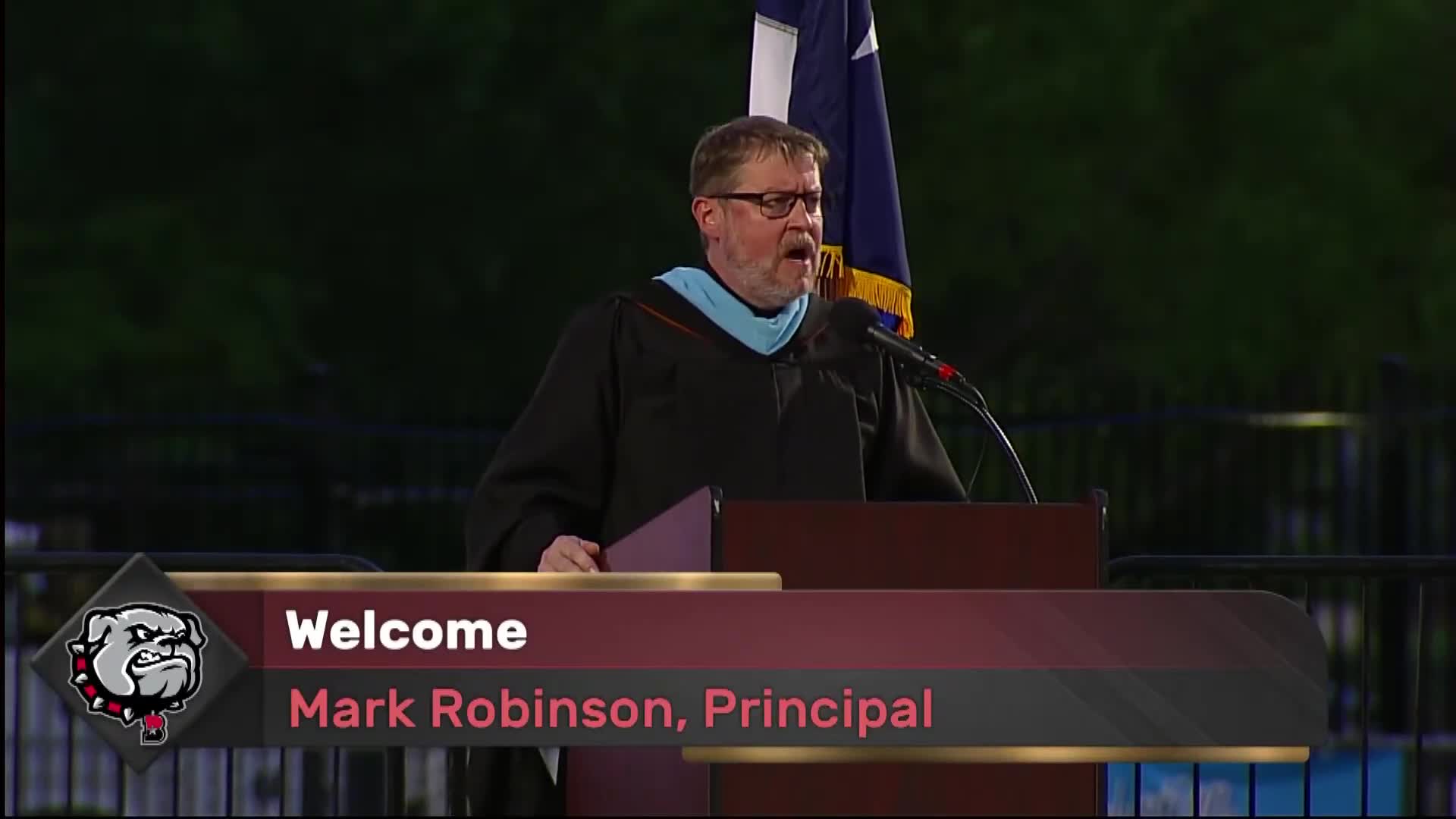 Principal Mark Robinson leads James Bowie High School's class of 2025 commencement ceremony