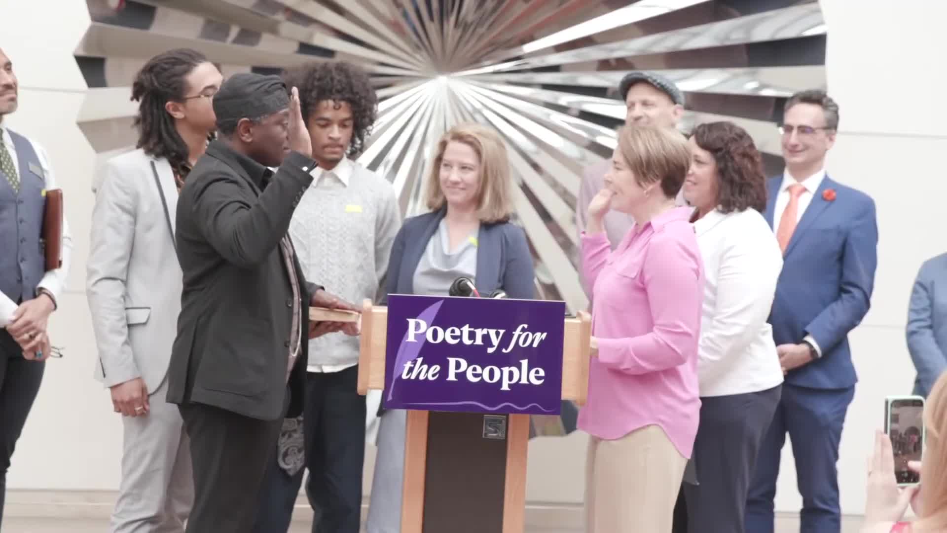 Reggie Gibson sworn in as Massachusetts poet laureate
