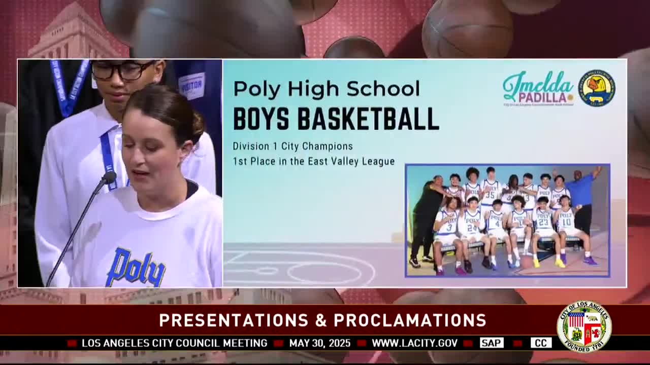 Council honors John H. Francis Polytechnic boys basketball team after city championship run