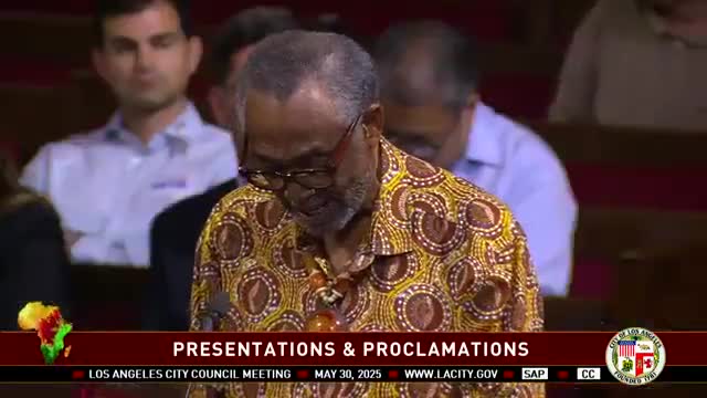 Jack Echowoman promotes African coffee at Los Angeles Day of Africa celebration