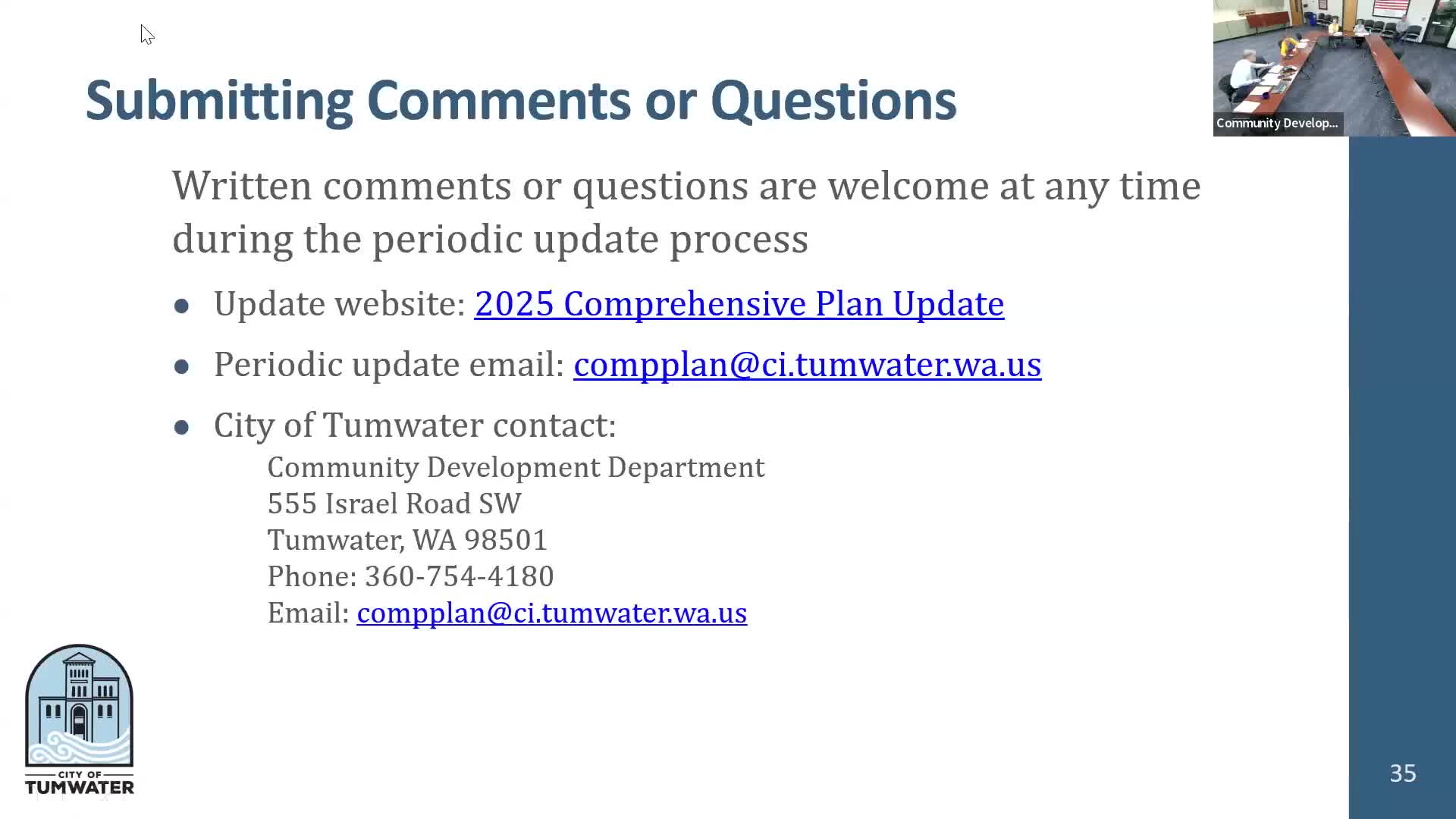Tumwater planners flag housing shortfall, urge regional partnerships and funding; commission to continue review June 10