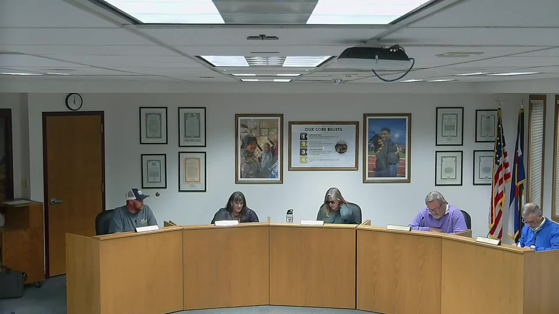 Board approves first reading and vote on community use policy KF and KF-R