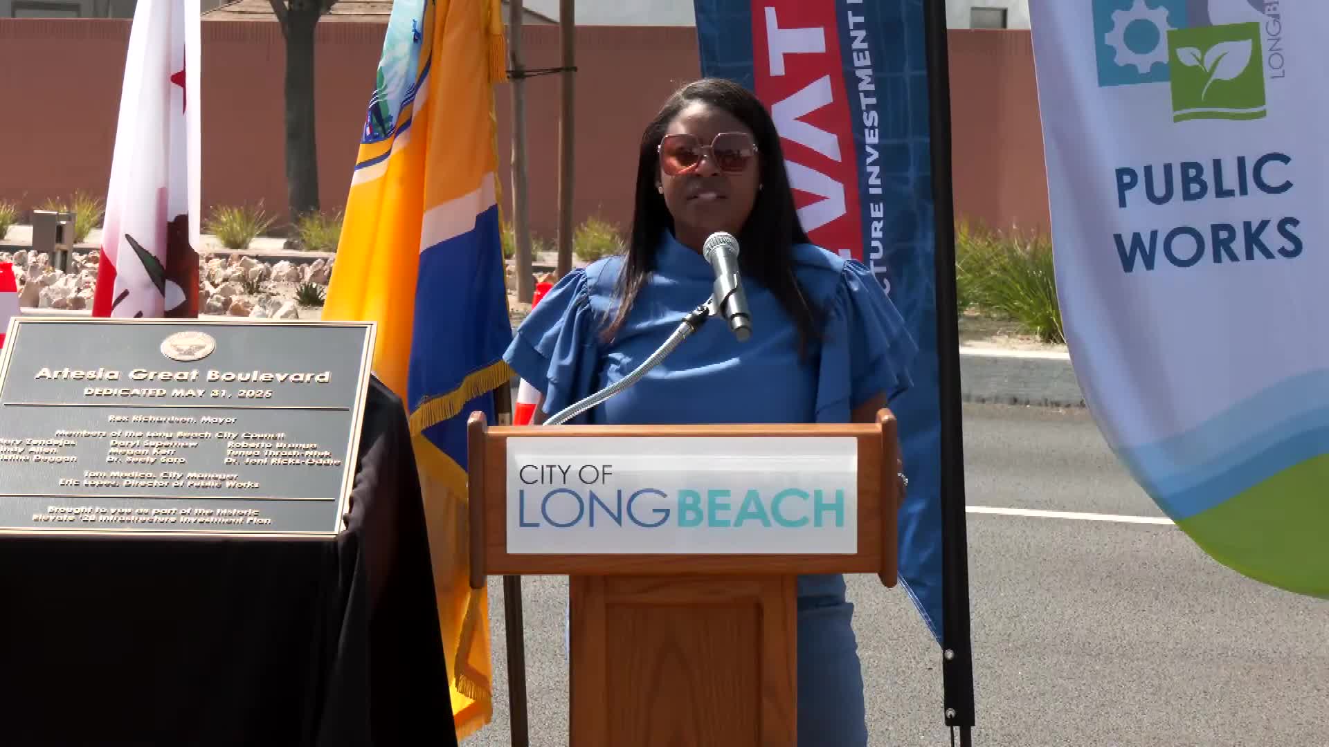 Long Beach officials celebrate completion of Artesia Boulevard rehabilitation project