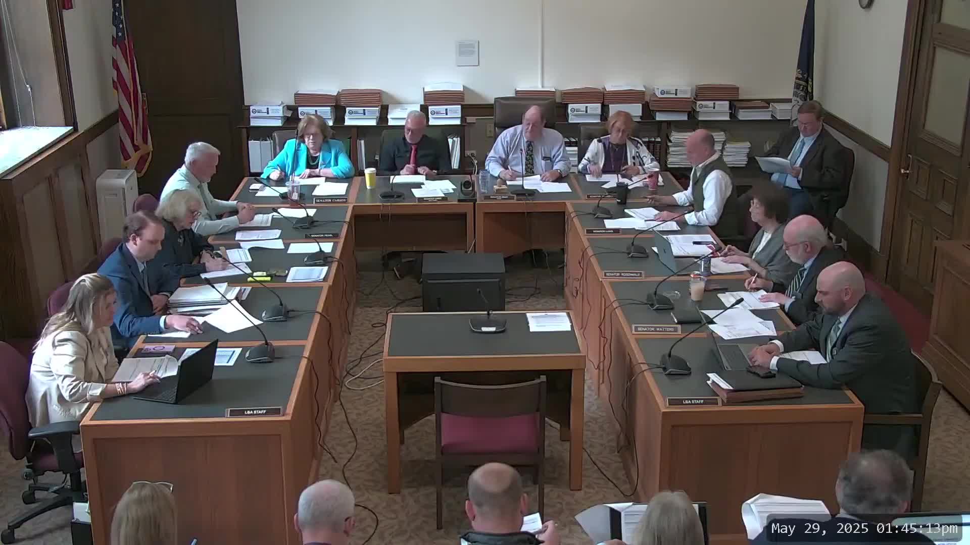 Senate committee moves capital footnote for buying 1 Granite Place; seller to carry note and OPLC relocation discussed