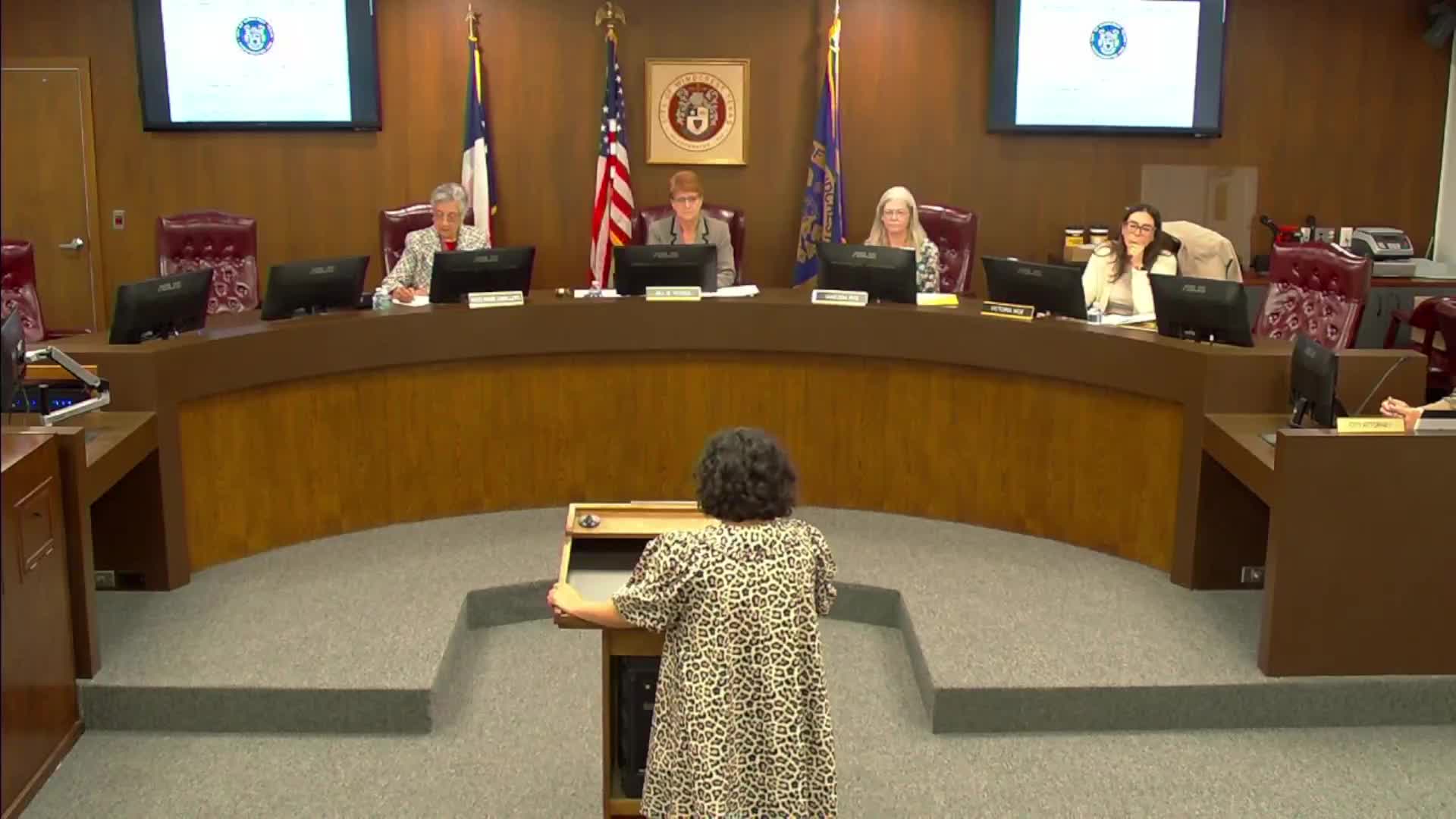 Cindy Sewell Yaks addresses council about ethics violation complaint against councilman