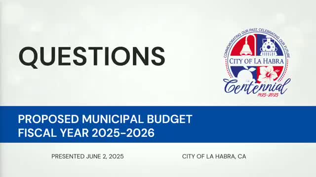 La Habra City Council honors Mel Shannick's contributions during budget presentation