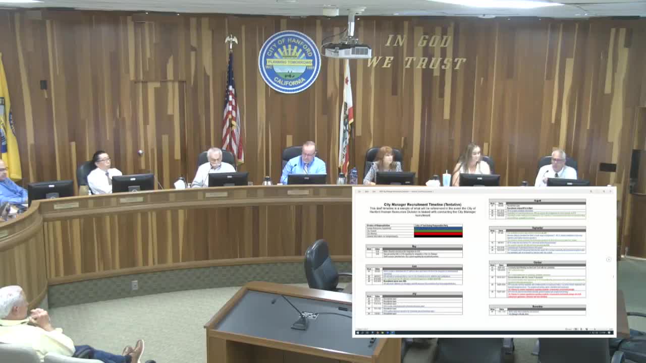 Hanford City Council unanimously supports hiring outside firm for city manager search