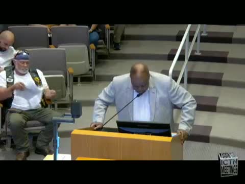 Irving Council honors Steve Porter with flag for veteran service recognition
