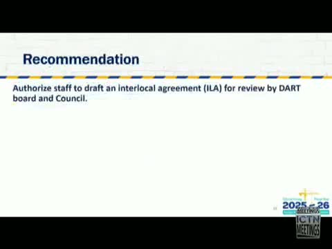 Council discusses draft ILA and $110M annual funding for DART