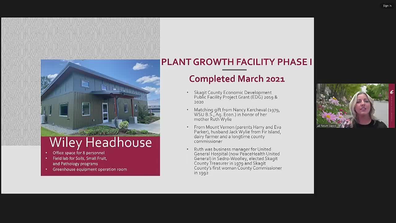 Skagit County plans expansion of Wylie Head House greenhouse capacity and infrastructure