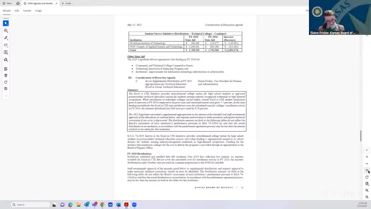 Board to forward $358,000 Excel in CTE supplemental reimbursement to TEA