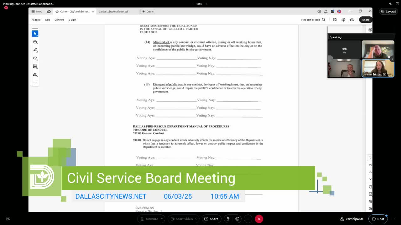 Carter's Grievance Hearing Reveals Promotional Eligibility List Details from Dallas Fire Rescue