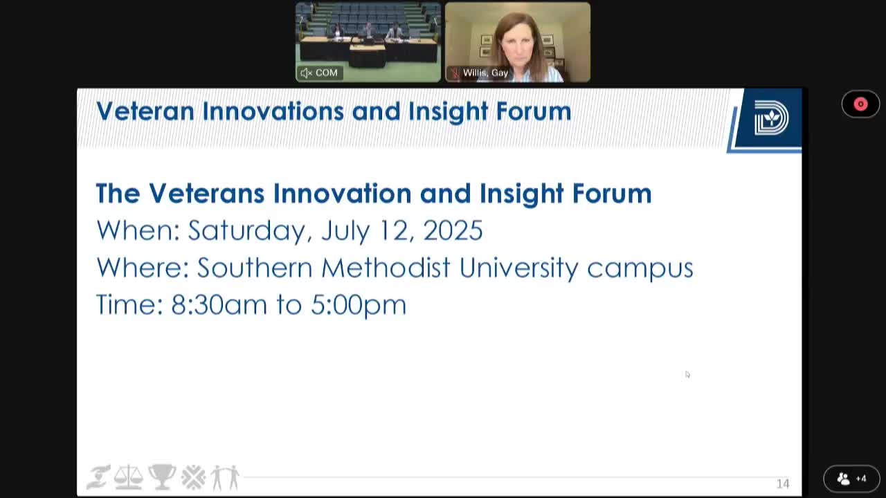 Dallas hosts Innovation Insight Forum for veterans and service providers