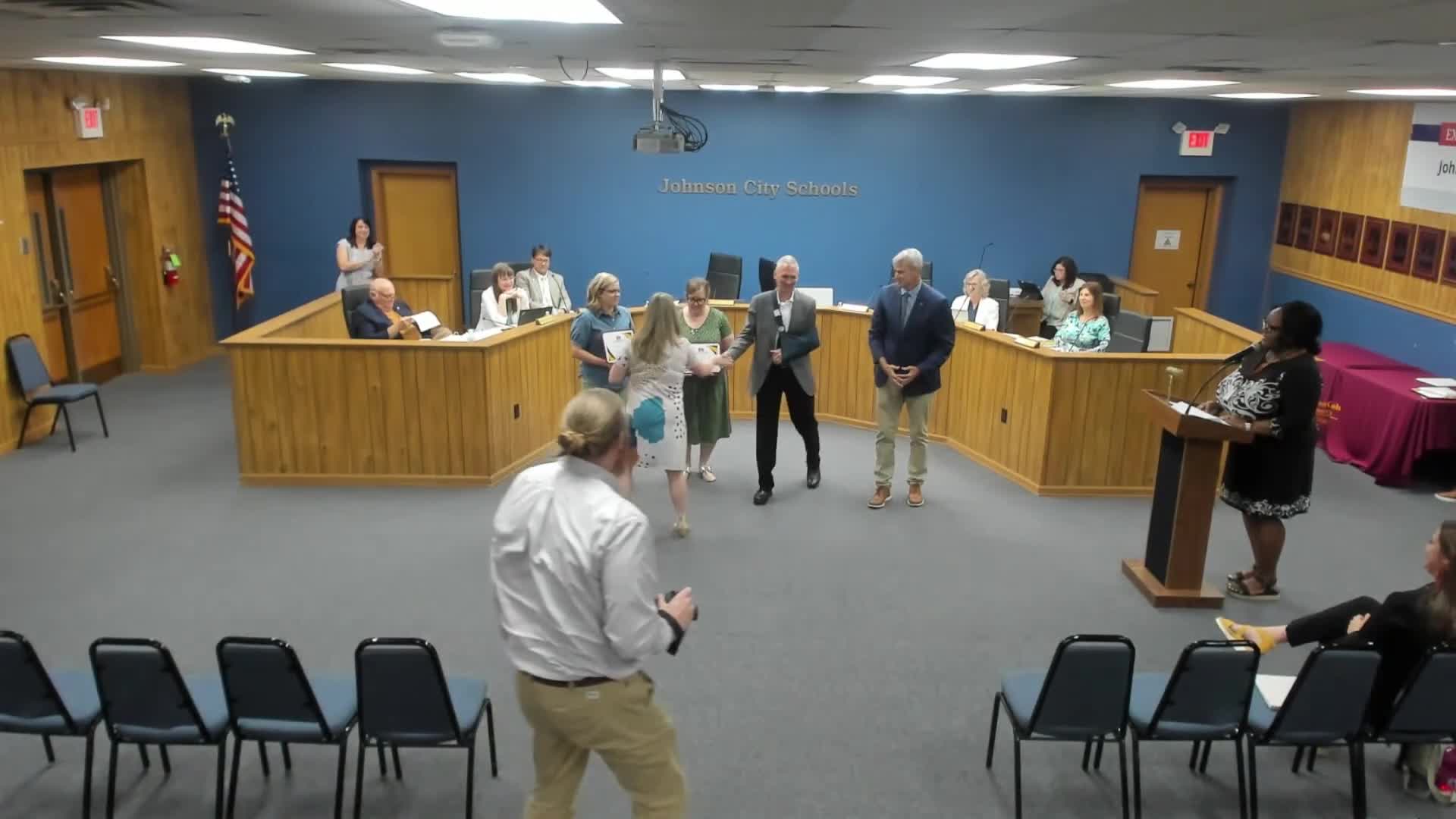 Johnson City Schools honors Greg for interim superintendent service