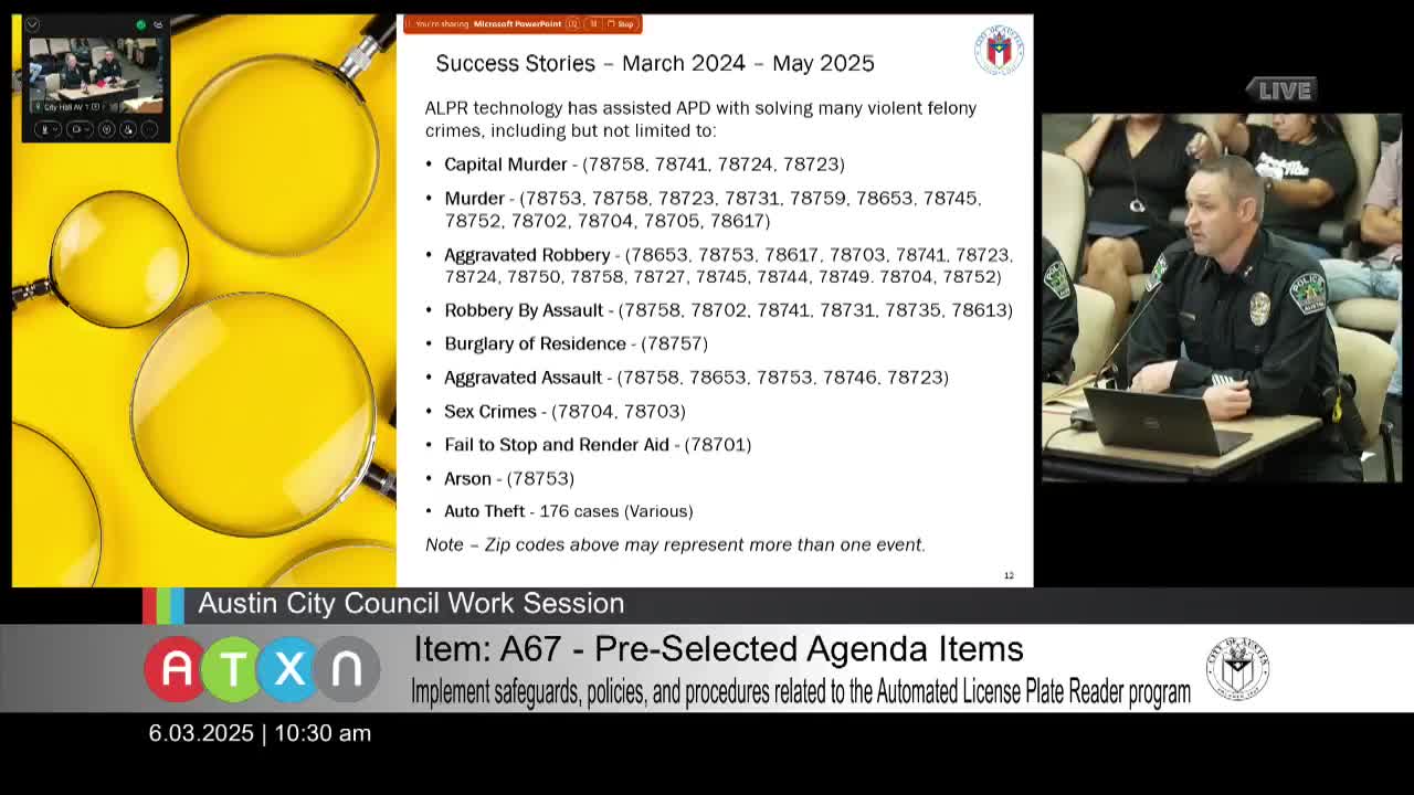 Austin Police Department highlights success solving violent crimes using ALPR technology