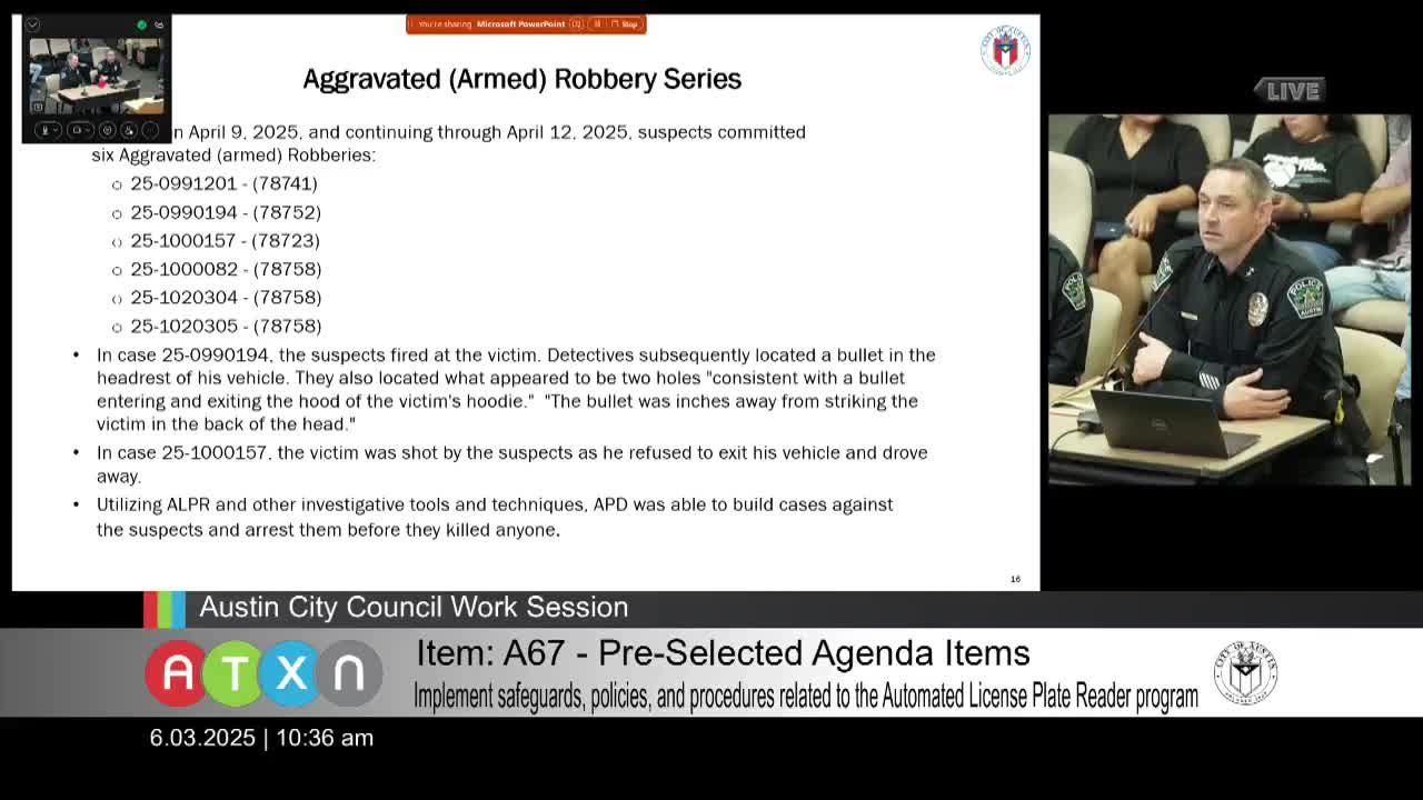 Austin Police Department credits ALPR technology for solving multiple aggravated robberies