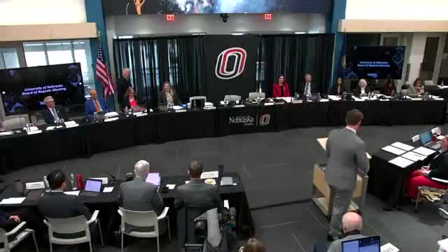 University of Nebraska Board honors student Regent Elizabeth Herban for exemplary service