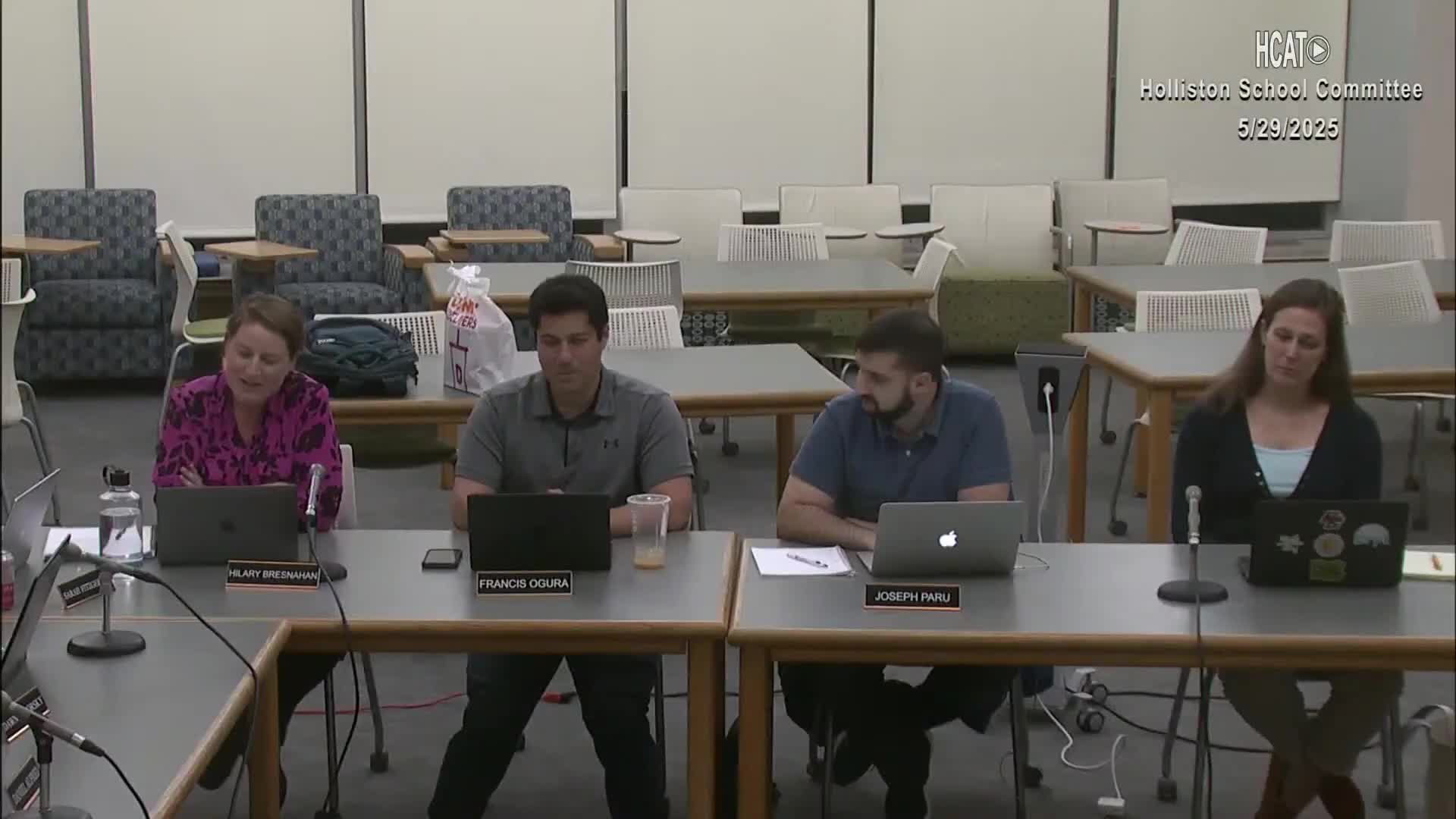 School committee names liaison for student‑services search, approves committee replacement