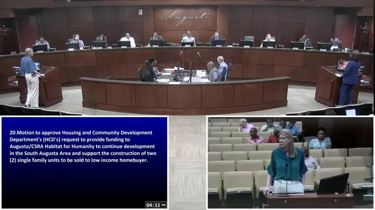 Augusta Council approves $160K funding for Habitat construction of two homes