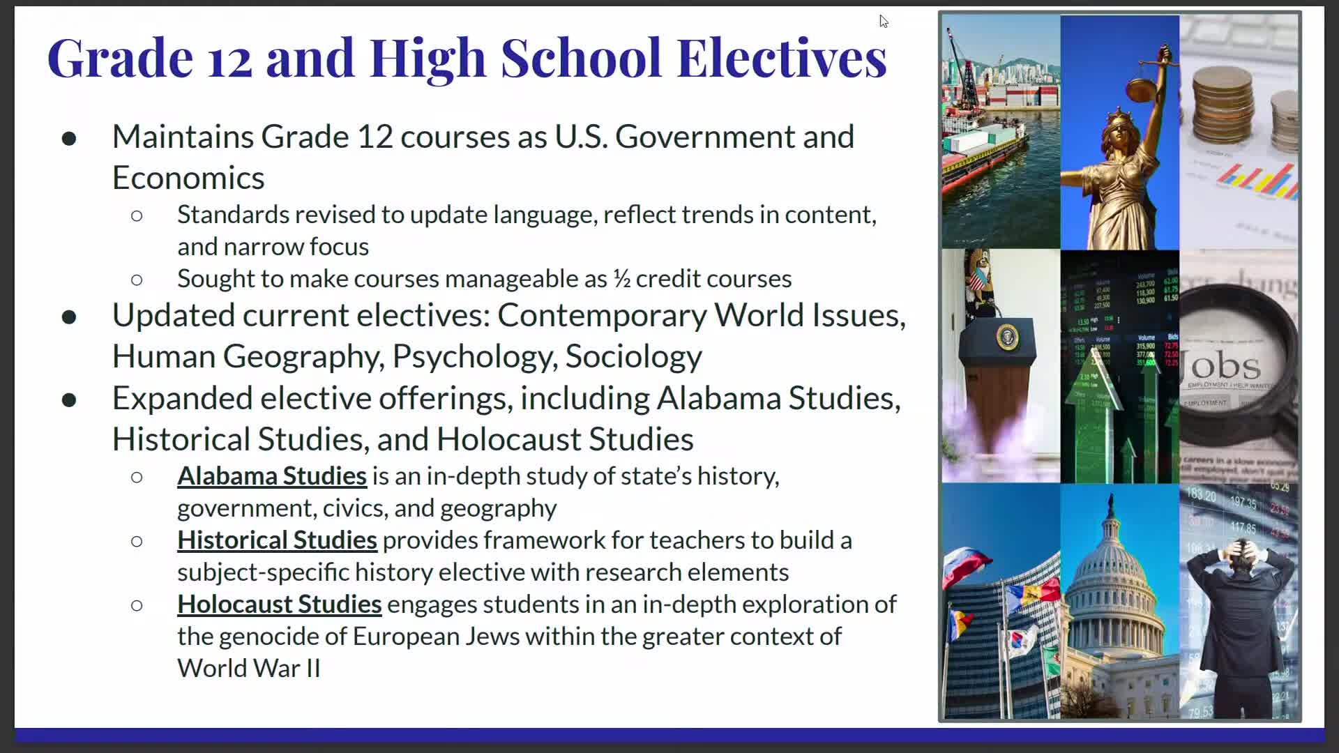 Educators propose Alabama K-12 social studies curriculum emphasizing civic skills and history inclusion