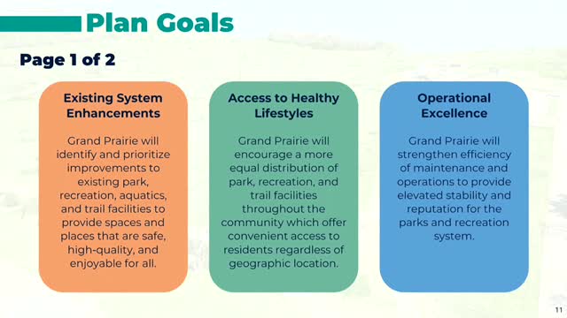 Grand Prairie Parks Department outlines goals for enhancing health and nature access