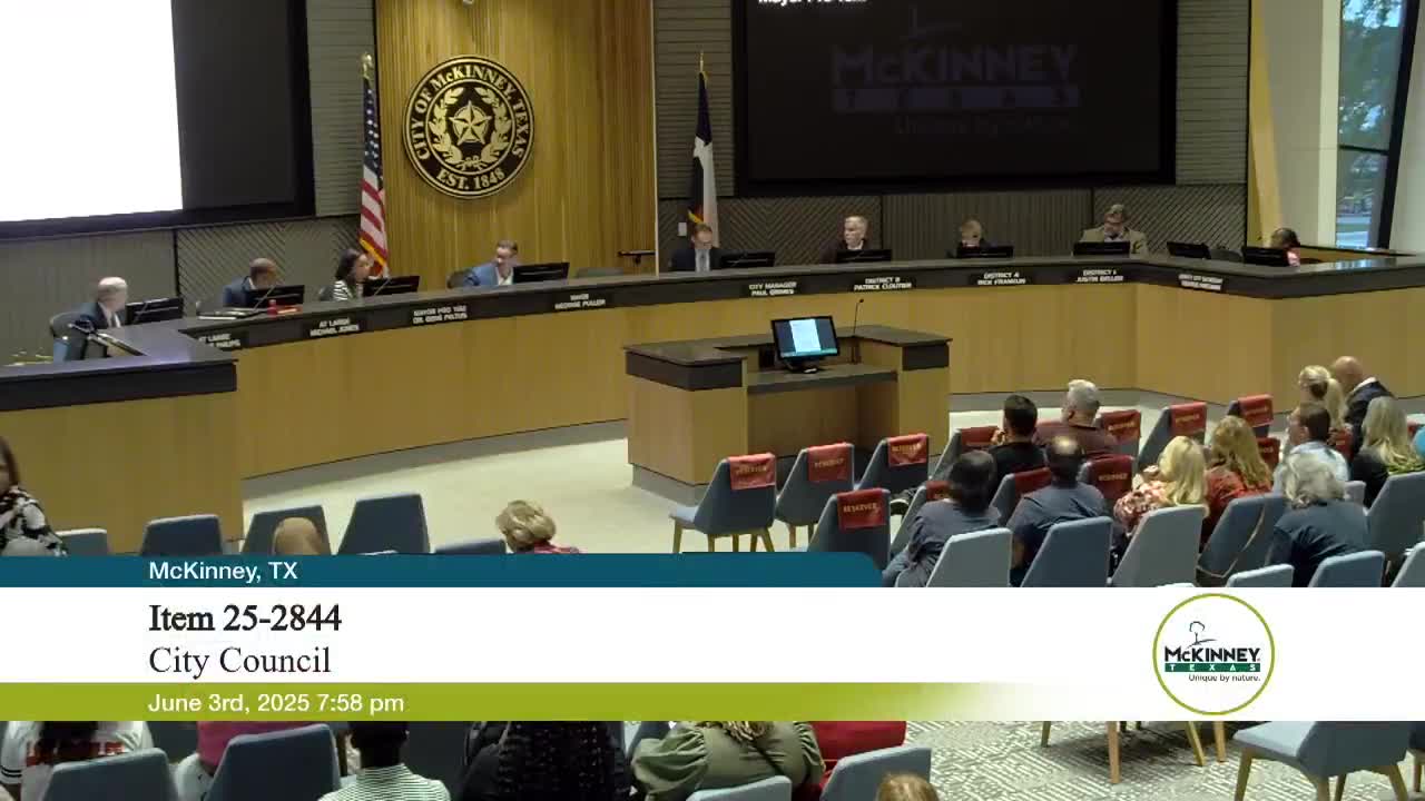 McKinney City Council Approves $1.2M Funding for Chestnut Elevated Storage Tank Project