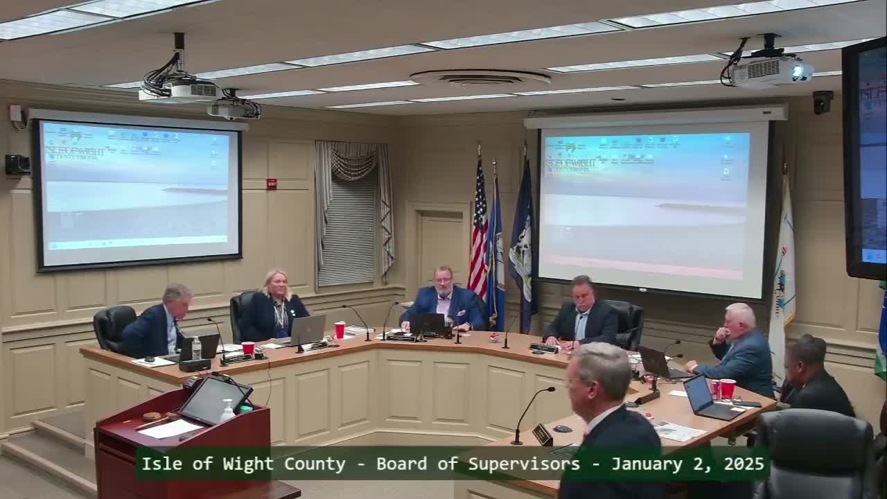 Isle of Wight supervisors adopt organizational slate, bylaws and meeting schedule; several appointments approved unanimously