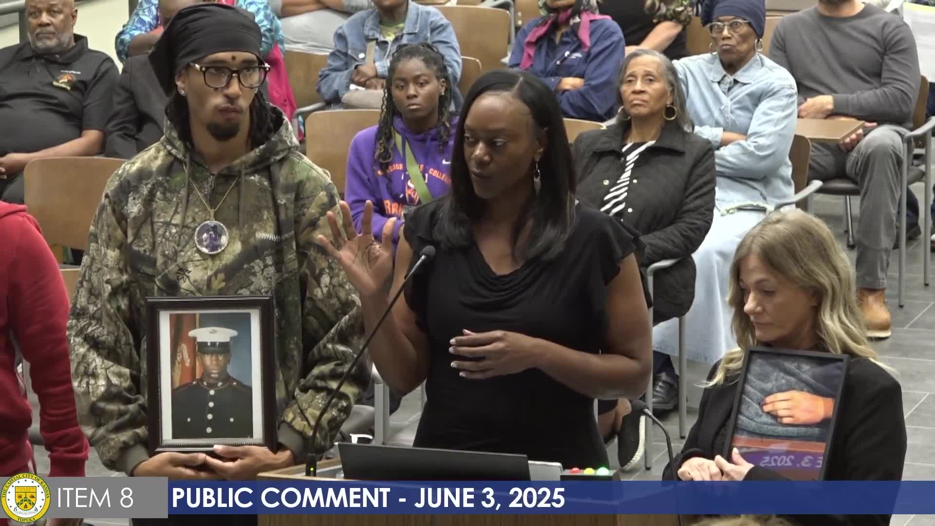 Topeka community demands accountability in police actions and transparency over body cam footage