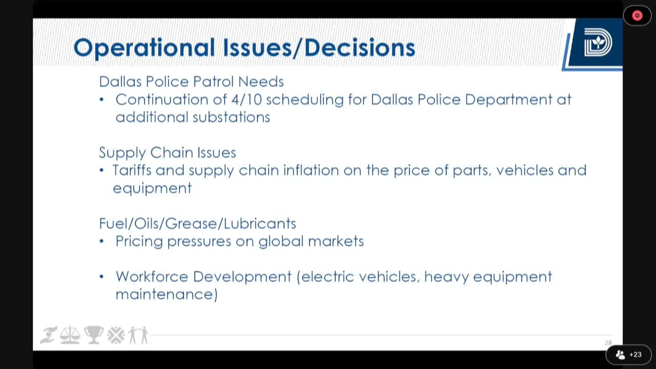 City Manager Gibson updates on electric charger installation progress and supply chain challenges